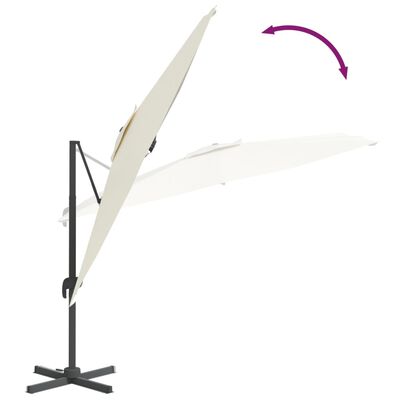 vidaXL Parasol de jardin en porte-à-faux avec mât en aluminium