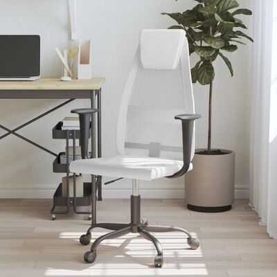 vidaXL Chaise de bureau réglable en hauteur blanc