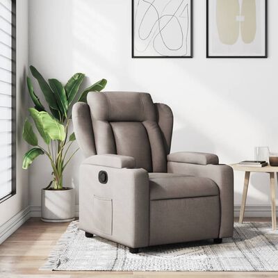 vidaXL Fauteuil inclinable Taupe Tissu