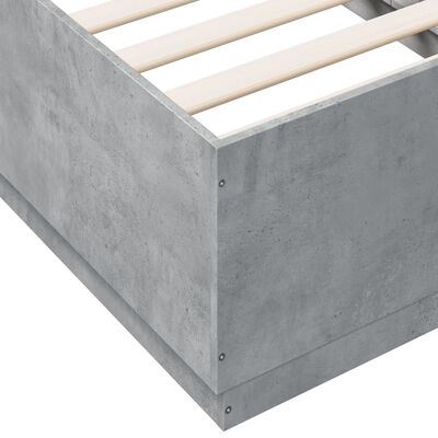 vidaXL Cadre de lit sans matelas gris béton 90x190 cm