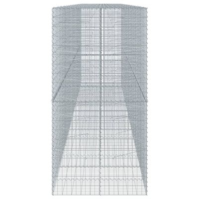 vidaXL Panier gabion avec couvercle 800x100x200 cm fer galvanisé