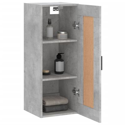 vidaXL Armoire murale gris béton 34,5x34x90 cm bois d'ingénierie