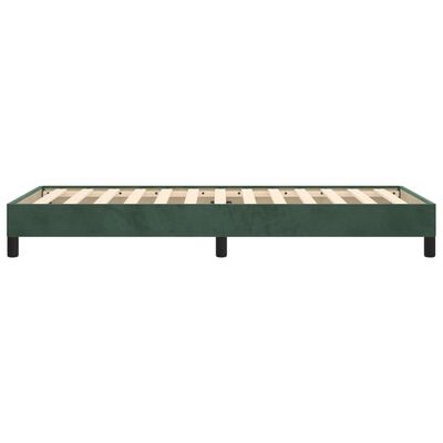 vidaXL Cadre de lit sans matelas vert foncé 90x190 cm velours