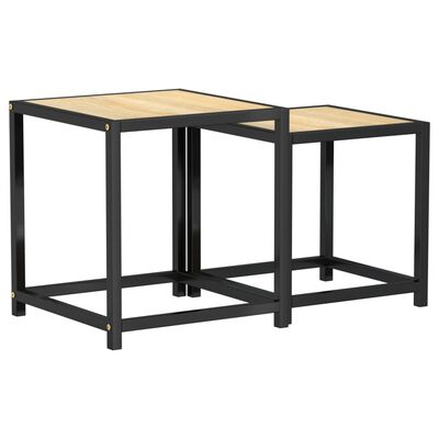 vidaXL Tables à thé 2 pcs MDF Chêne sonoma