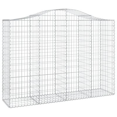 vidaXL Paniers à gabions arqués 14 pcs 200x50x140/160 cm Fer galvanisé