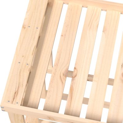 vidaXL Porte-bûches d’extérieur 108x52x74 cm Bois massif de pin