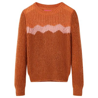 Pull-over tricoté pour enfants cognac 116