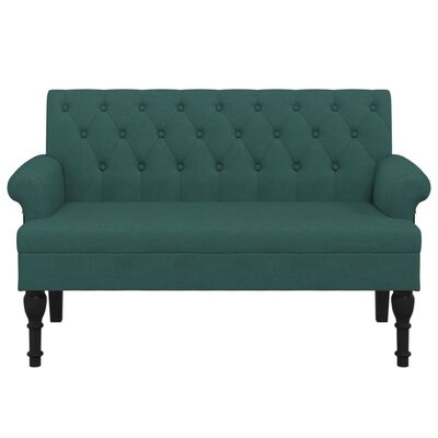 vidaXL Banc avec dossier vert foncé 120x62x75,5 cm tissu