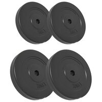 vidaXL Plaques de poids 4 pcs 30 kg Béton