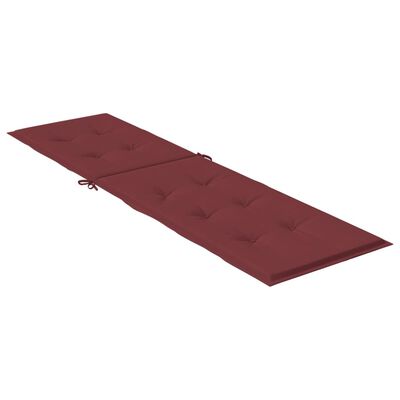 vidaXL Coussin de chaise longue rouge bordeaux mélangé (75+105)x50x3cm