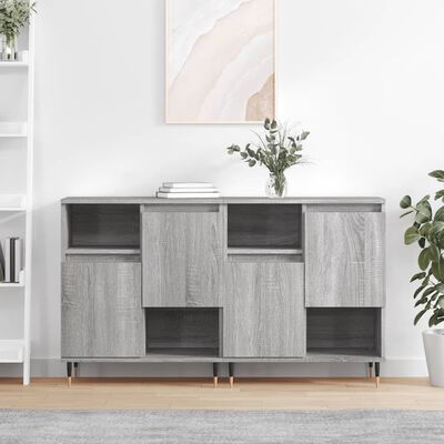 vidaXL Buffets 2 pcs sonoma gris bois d'ingénierie