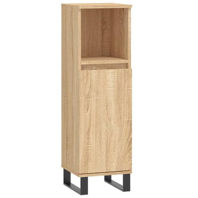 vidaXL Armoire salle de bain chêne sonoma 30x30x100 cm