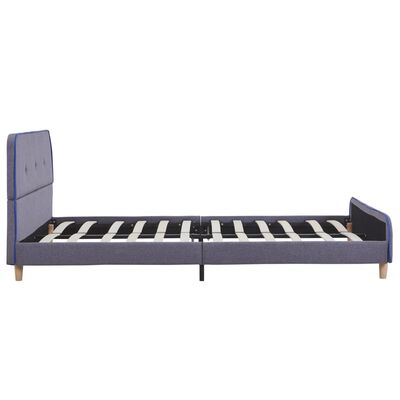 vidaXL Cadre de lit sans matelas gris clair tissu 140x200 cm