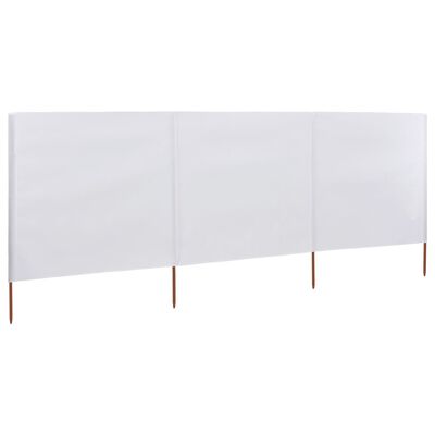 vidaXL Paravent 3 panneaux Tissu 400 x 120 cm Blanc