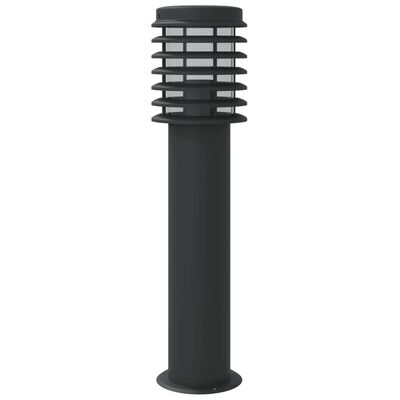 vidaXL Lampadaire d'extérieur noir 60 cm acier inoxydable