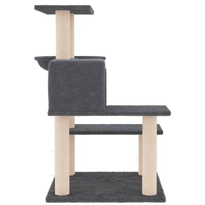 vidaXL Arbre à chat avec griffoirs en sisal gris foncé 82,5 cm