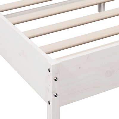 vidaXL Cadre de lit sans matelas blanc 150x200 cm bois de pin massif