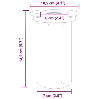 vidaXL Lampes au sol d'extérieur ronde aluminium moulé sous pression