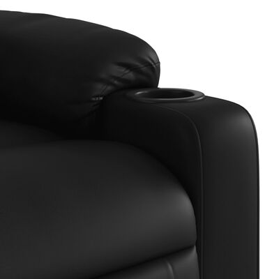 vidaXL Fauteuil de massage inclinable électrique noir similicuir