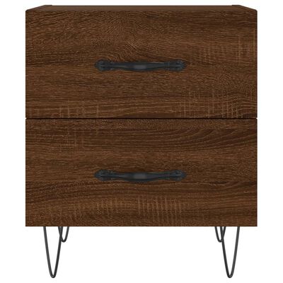 vidaXL Tables de chevet 2 pcs chêne marron 40x35x47,5 cm