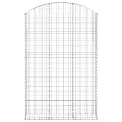 vidaXL Panier de gabions arqué 150x30x220/240 cm Fer galvanisé