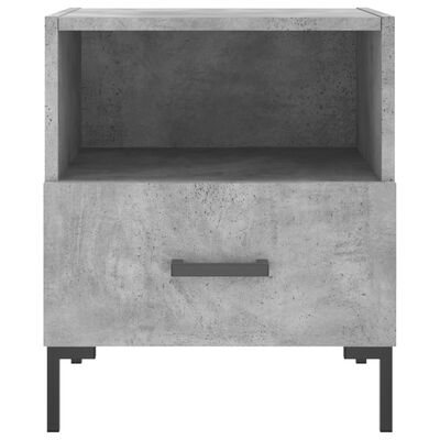 vidaXL Tables de chevet 2pcs gris béton 40x35x47,5cm bois d’ingénierie