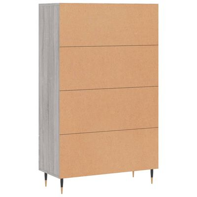 vidaXL Buffet haut sonoma gris 69,5x31x115 cm bois d'ingénierie