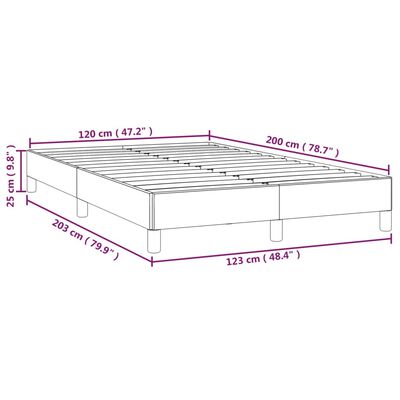 vidaXL Cadre de lit sans matelas noir 120x200 cm similicuir