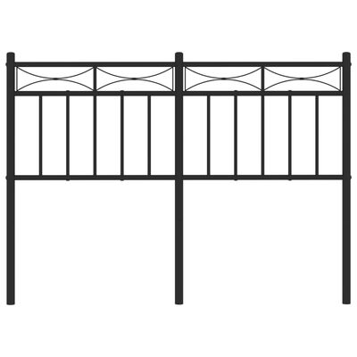 vidaXL Tête de lit métal noir 120 cm