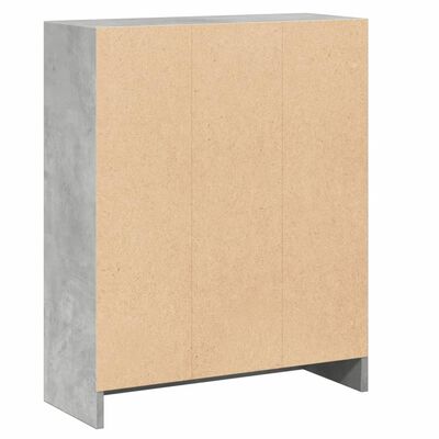 vidaXL Bibliothèque Gris béton 60x24x76 cm Bois d'ingénierie