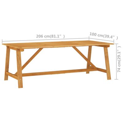 vidaXL Ensemble à manger de jardin 7 pcs Bois d'acacia solide