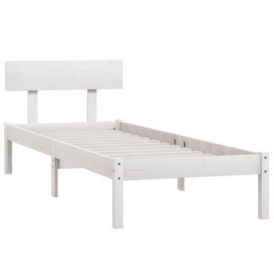 vidaXL Cadre de lit Blanc Bois de pin massif 100x200 cm