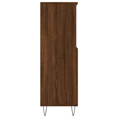 vidaXL Buffet haut Chêne marron 60x36x110 cm Bois d'ingénierie