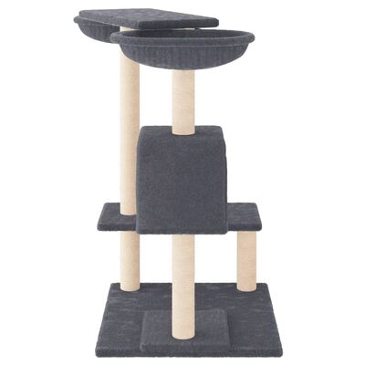 vidaXL Arbre à chat avec griffoirs gris foncé 82 cm