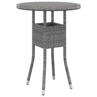 vidaXL Ensemble à manger de jardin 3 pcs Résine tressée Gris