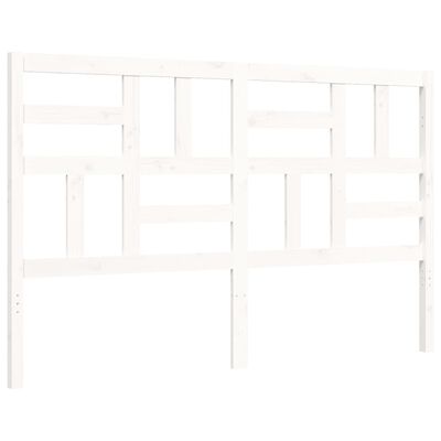 vidaXL Cadre de lit sans matelas blanc bois de pin massif