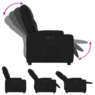 vidaXL Fauteuil inclinable électrique Noir Similicuir