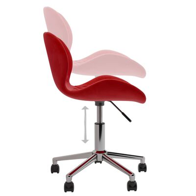 vidaXL Chaises pivotantes à manger lot de 2 Rouge bordeaux Velours