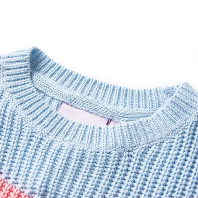 Pull-over tricoté pour enfants bleu 104