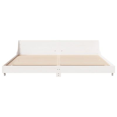 vidaXL Cadre de lit sans matelas blanc 180x200 cm bois massif de pin