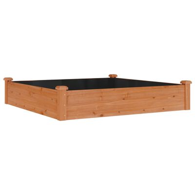 vidaXL Lit surélevé de jardin doublure 120x120x25 cm bois massif sapin