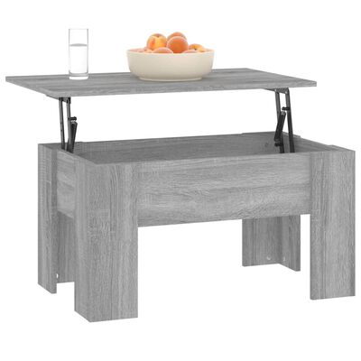 vidaXL Table basse Sonoma gris 79x49x41 cm Bois d'ingénierie