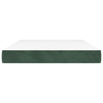 vidaXL Matelas de lit à ressorts ensachés Vert foncé 140x190x20 cm