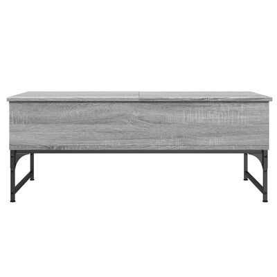 vidaXL Table basse sonoma gris 100x50x40 cm bois d'ingénierie et métal