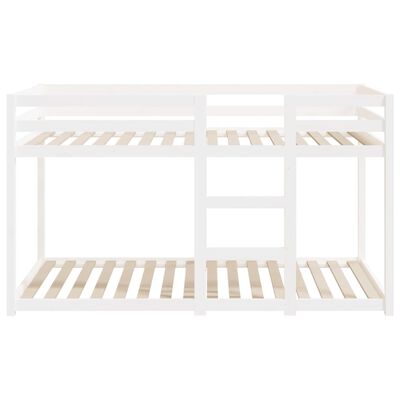 vidaXL Lit superposé Blanc 90x190 cm Bois de pin massif