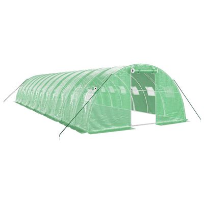 vidaXL Serre avec cadre en acier vert 48 m² 12x4x2 m