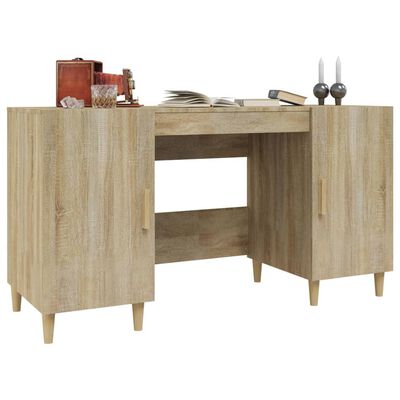 vidaXL Bureau Chêne sonoma 140x50x75 cm Bois d'ingénierie