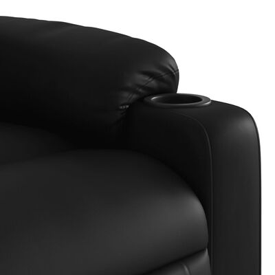 vidaXL Fauteuil inclinable Noir Similicuir