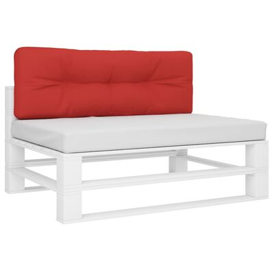 vidaXL Coussin de palette rouge 120x40x12 cm tissu