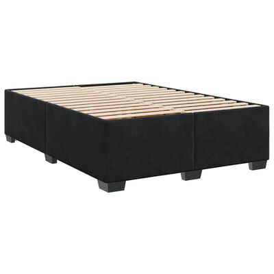 vidaXL Cadre de lit sans matelas noir 140x190 cm velours